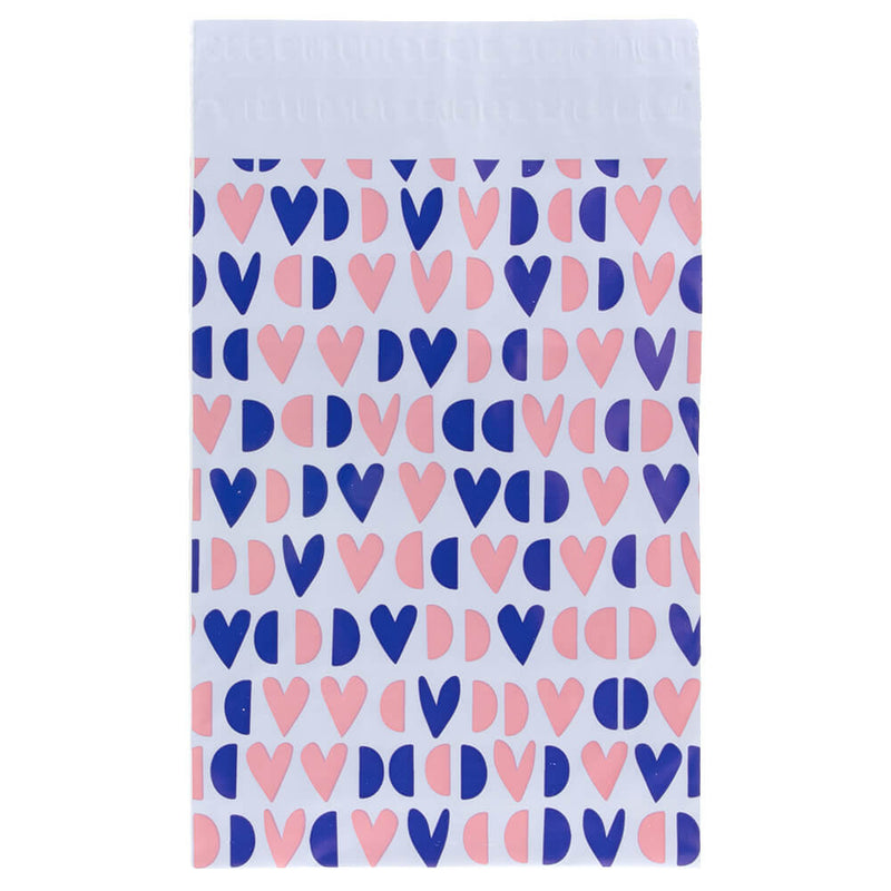 100x verzendzakken Happy Hearts Small Retoursluiting