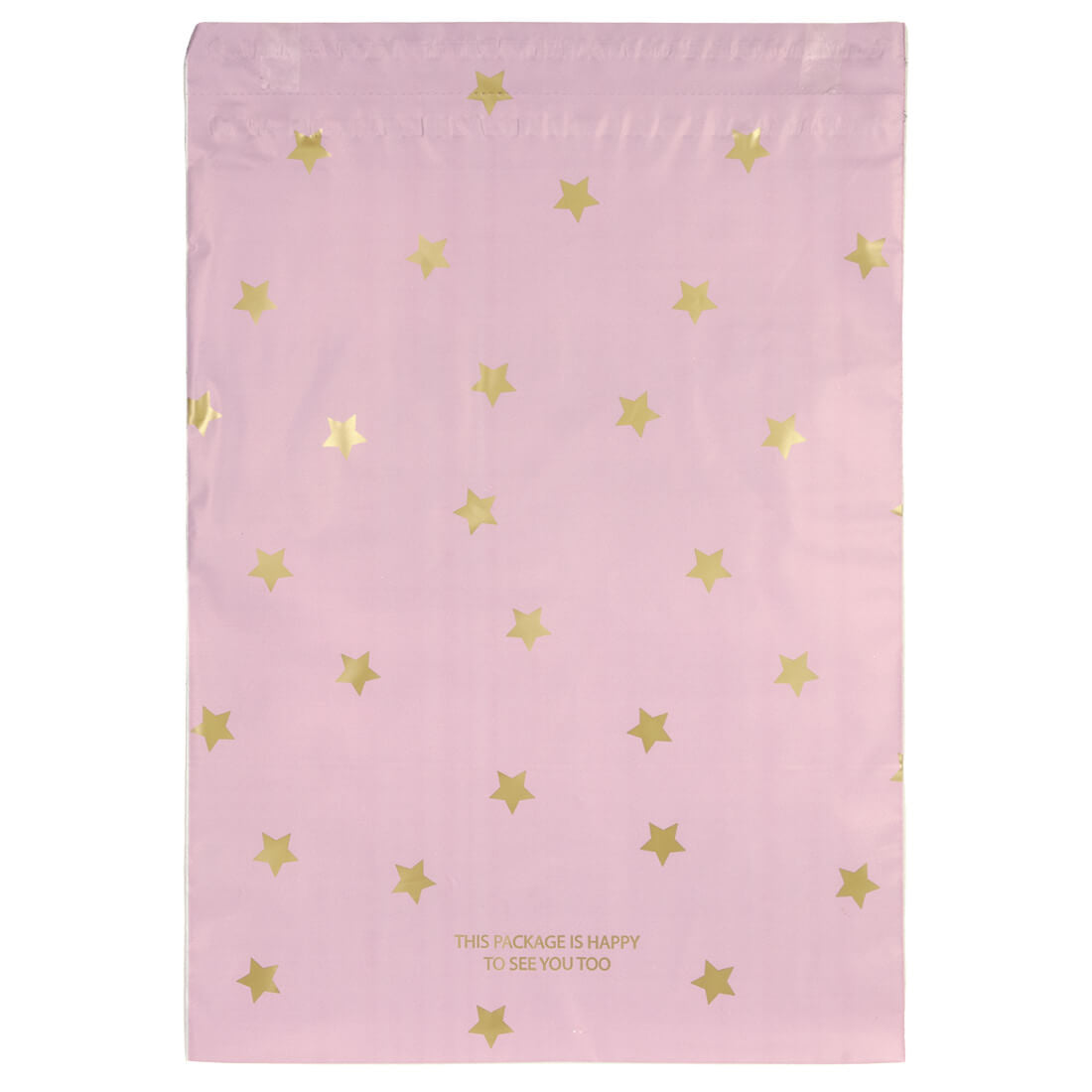 100x verzendzakken Stars Gold Medium Retoursluiting