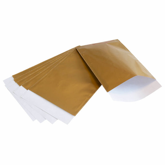 200x papieren zakjes Goud 7x13cm