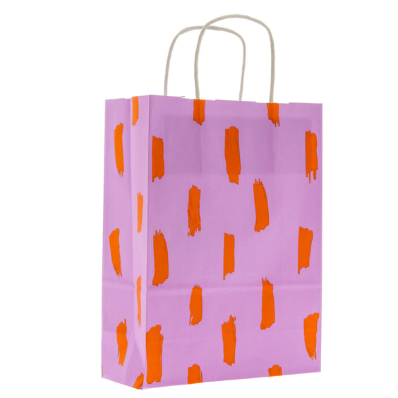 50x papieren tasjes Brushstrokes A5