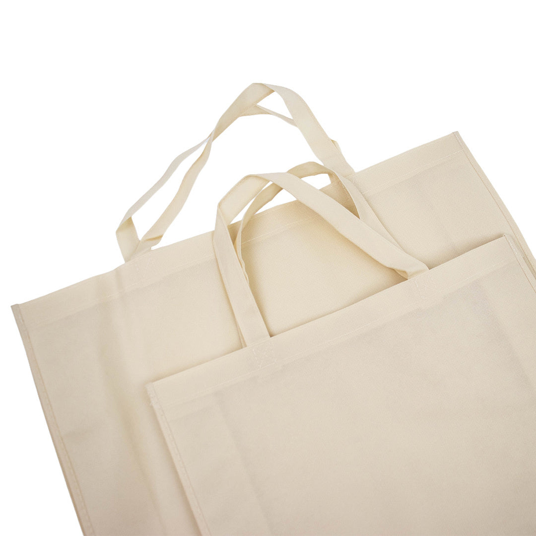 10x Shopper Beige non woven 54x14x45cm