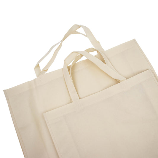 10x Shopper Beige non woven 54x14x45cm
