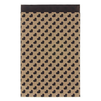 200 x Papieren Zakjes Bruin met zwarte hartjes 17x25cm