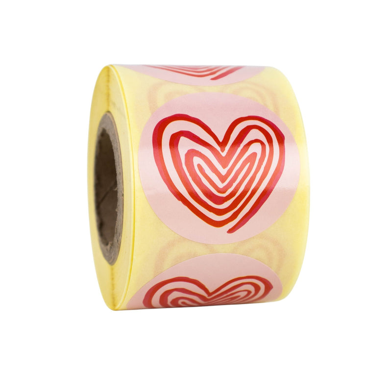 500x sticker 'Line heart' 50mm