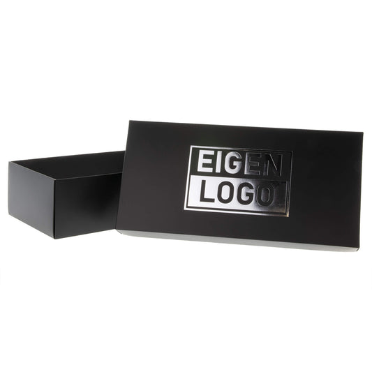 Geschenkdoos bedrukken Zwart 355x168x94mm  - Metallic