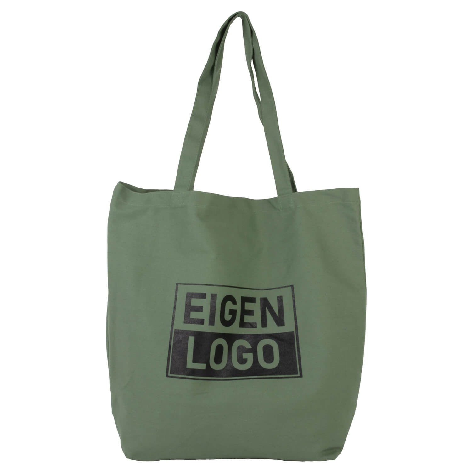 Katoenen tas bedrukken 54x48+14cm Groen - Spoed