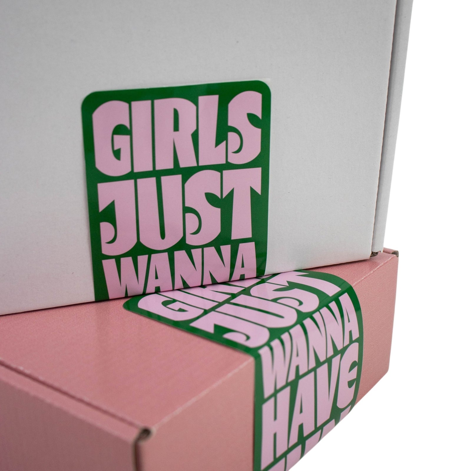 100x sluitsticker 'Girls Just wanna have fun' Roze