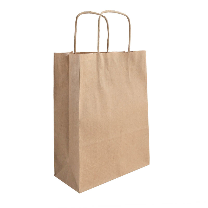 50x Papieren tassen 25x11x32cm met gedraaid handvat