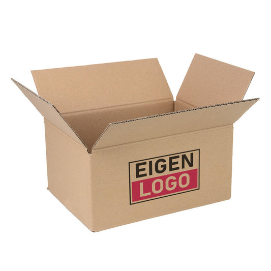Dozen bedrukken Bruin Dubbelgolf 304x217x150mm
