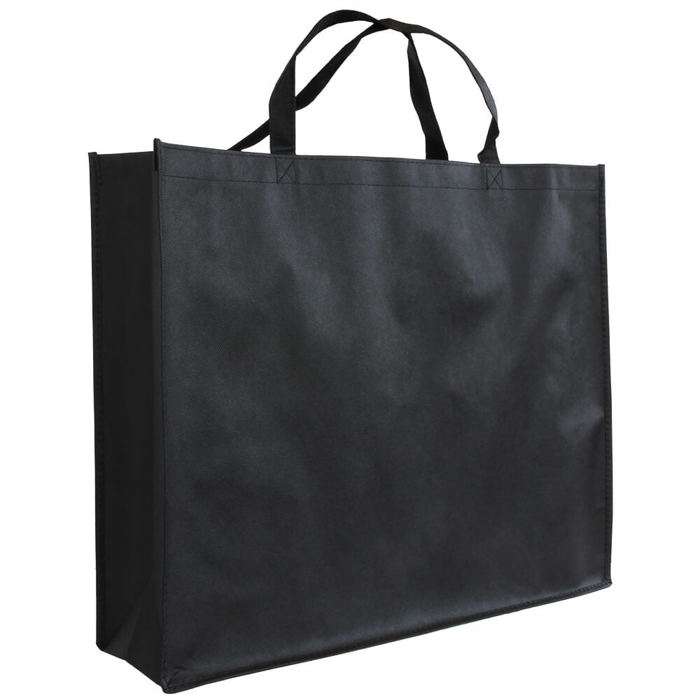 10x Shopper Zwart non woven 54x14x45cm