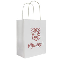 Basic papieren tas 18x9x23cm 1 kleur bedrukt