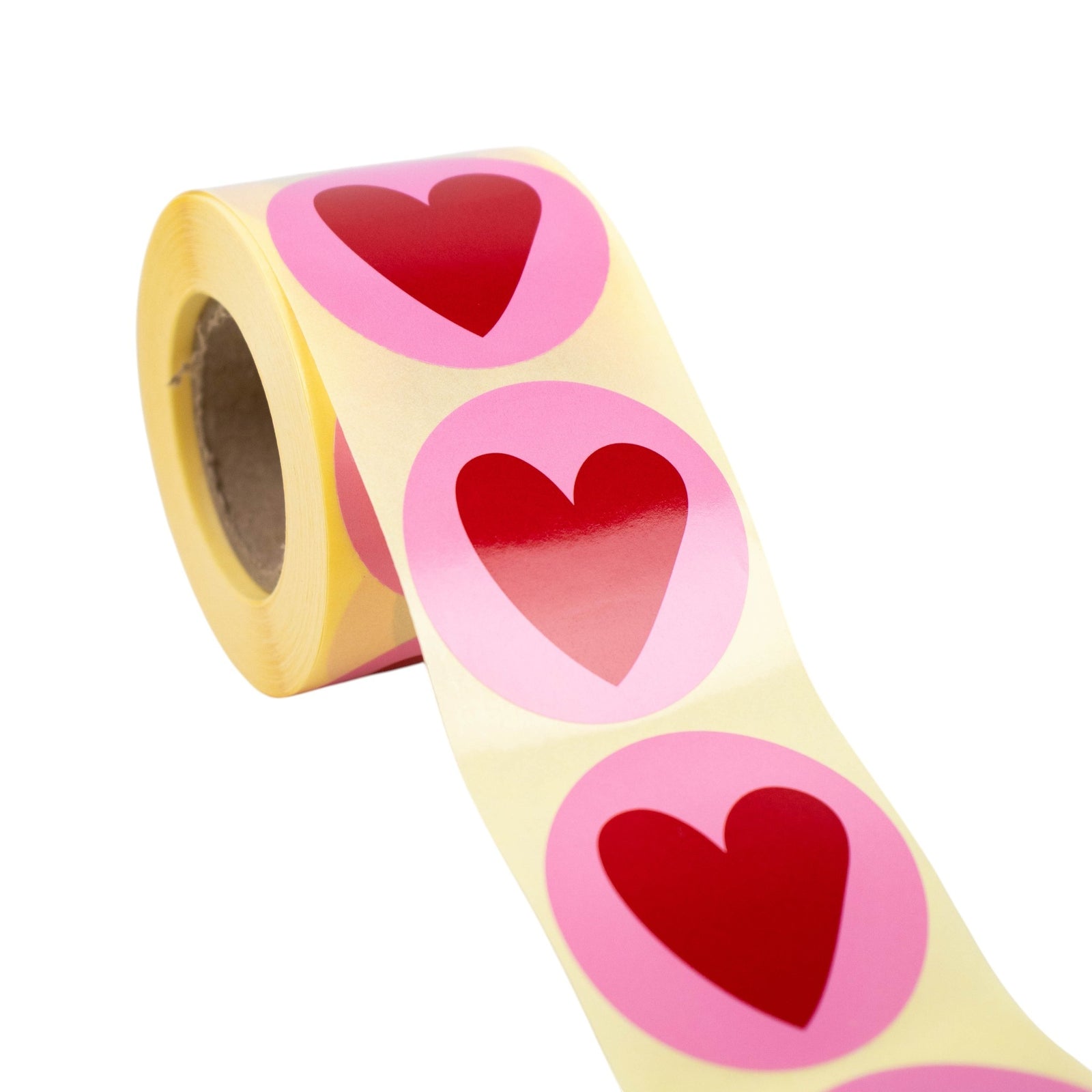 500x sticker 'Heart' Roze-Rood 50mm