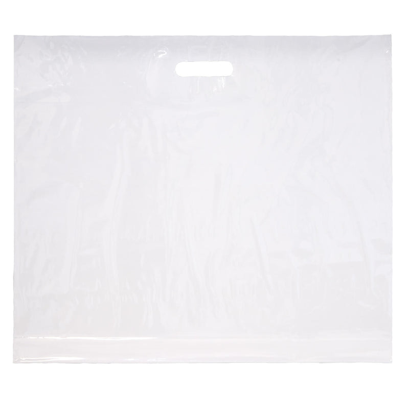 250x Plastic tassen 60x51+2x4cm wit