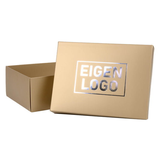 Geschenkdoos bedrukken Goud 200x150x80mm - Metallic
