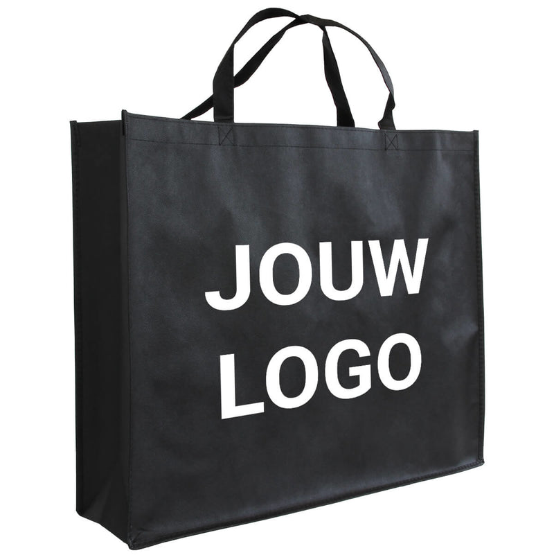 Shopper bedrukken Zwart non woven 54x14x45cm - Spoed