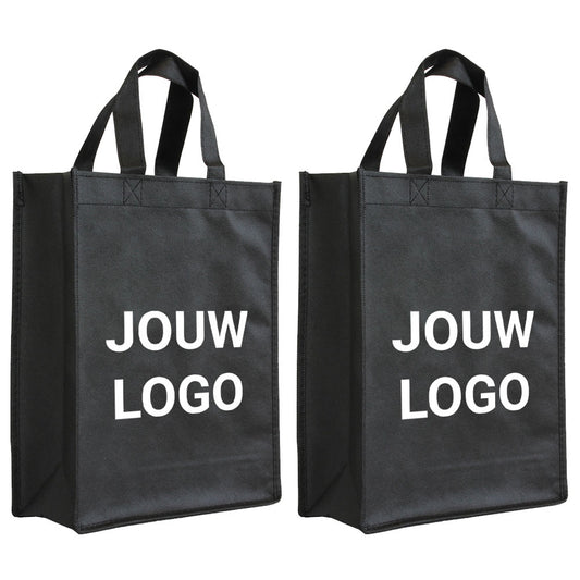 Shopper bedrukken Zwart non woven 24x10x30cm - Spoed