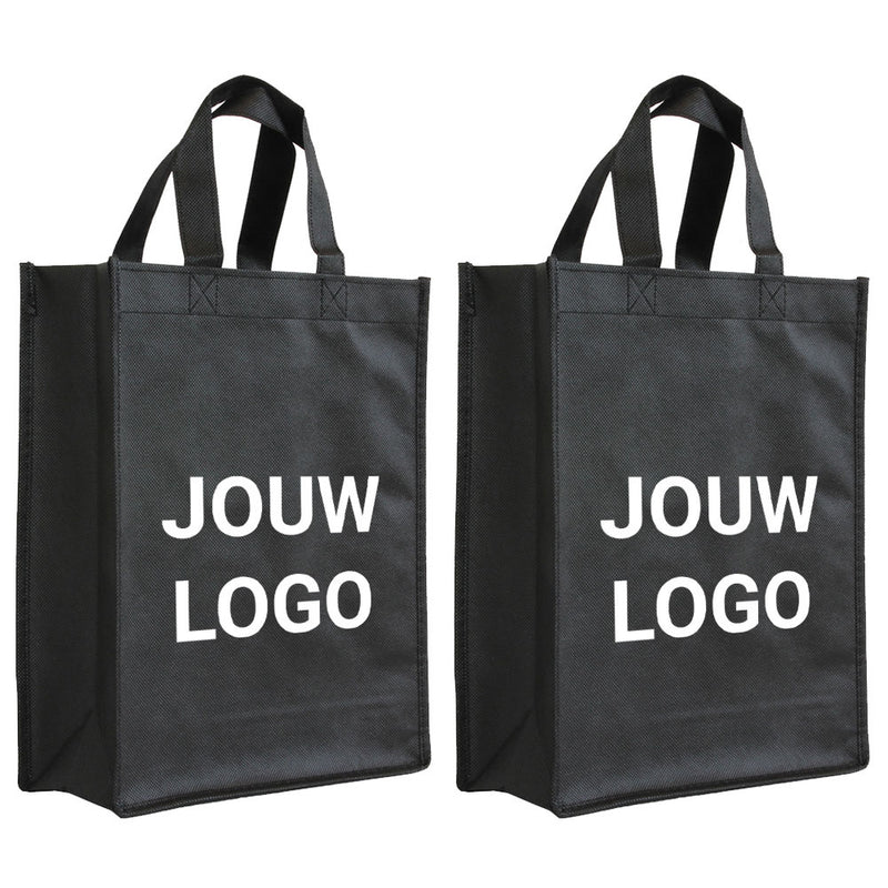 Shopper bedrukken Zwart non woven 24x10x30cm - Spoed
