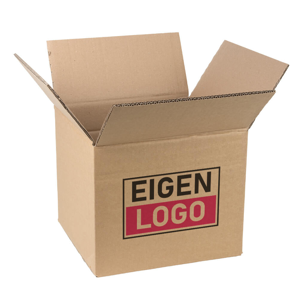 Dozen bedrukken Bruin Dubbelgolf 300x275x250mm