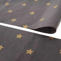 Vloeipapier 35x50cm Black Stars Gold