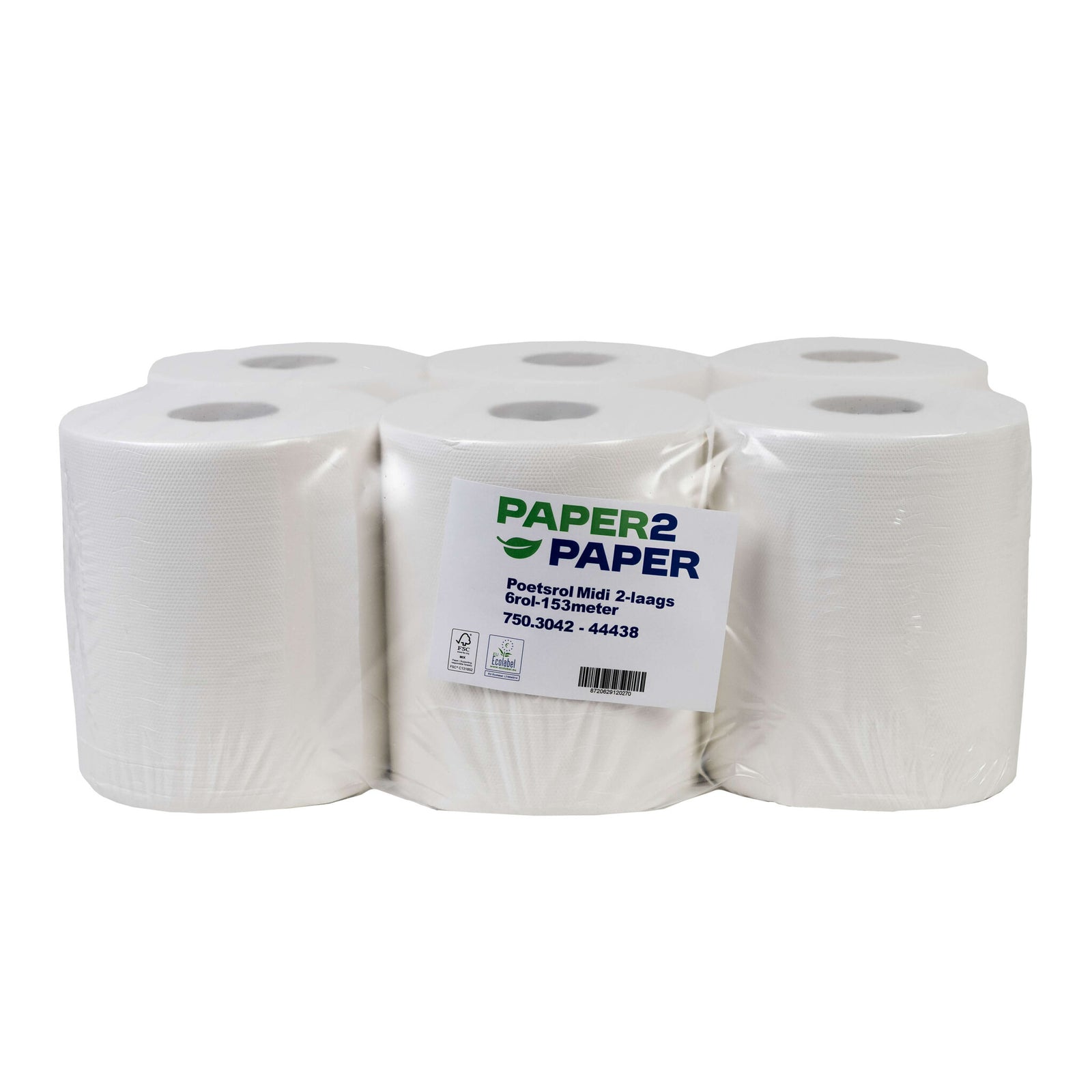 6x Poetsrollen Midi 20cm x 153mtr