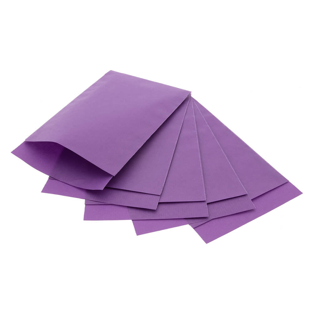 200 x Papieren Zakjes Paars 12x19cm