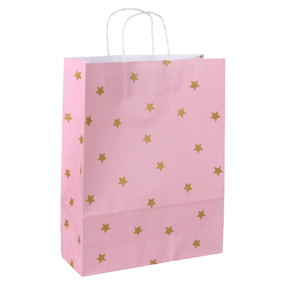 50x papieren tasjes Stars Gold A3