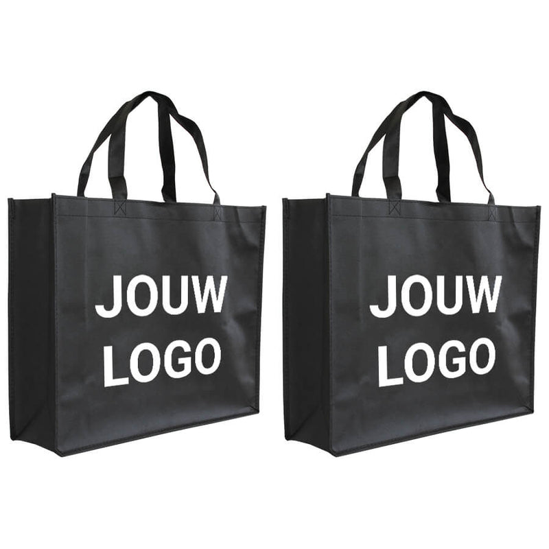 Shopper bedrukken Zwart non woven 42x12x35cm - Spoed