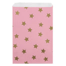 200x Papieren Zakjes Stars Gold 17x25cm