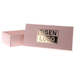 Geschenkdoos bedrukken Roze 355x168x94mm  - Metallic
