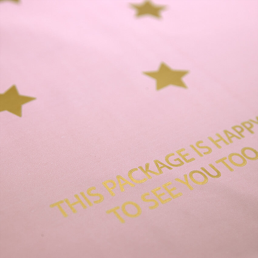 100x verzendzakken Stars Gold Small Retoursluiting