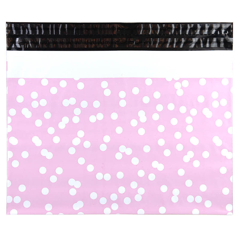 100x verzendzakken Dots Roze Large