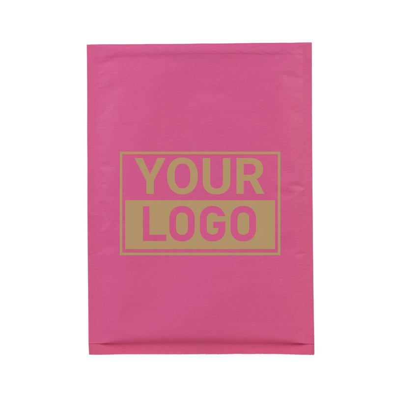 Roze bubbel envelop C bedrukken