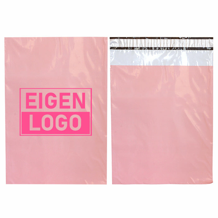 Roze verzendzakken bedrukken met NEON Medium
