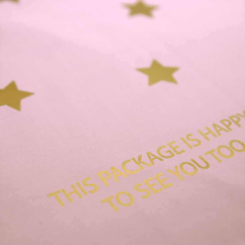 100x verzendzakken Stars Gold Large Retoursluiting