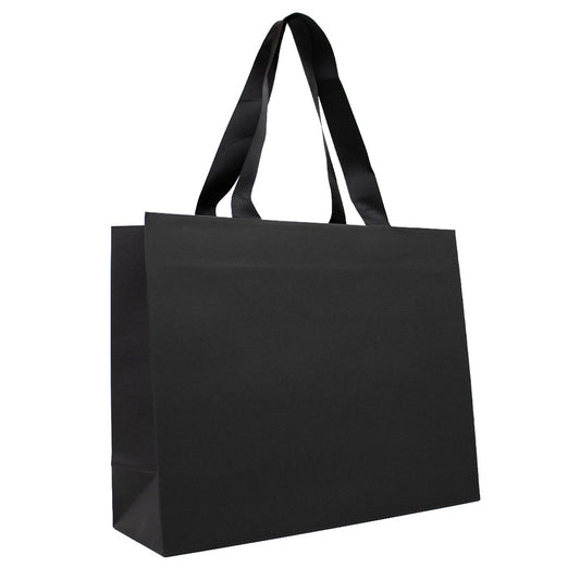 10x cadeautasjes Mat Zwart A4