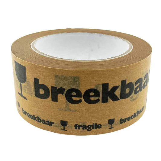 Papieren tape Breekbaar/Fragile 50mmx50mtr