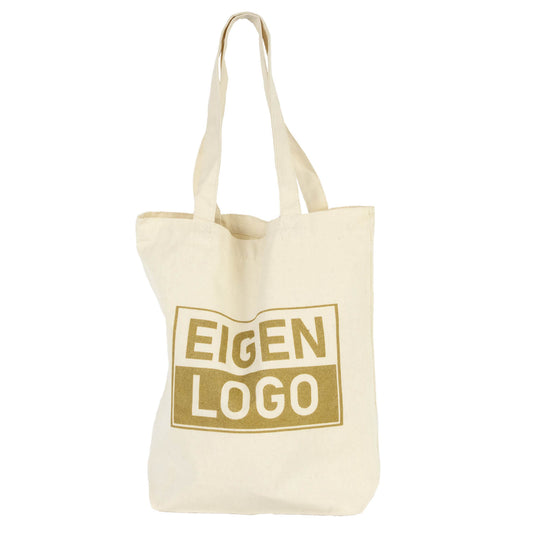 Katoenen tas bedrukken 38x42+10cm Ecru - Spoed