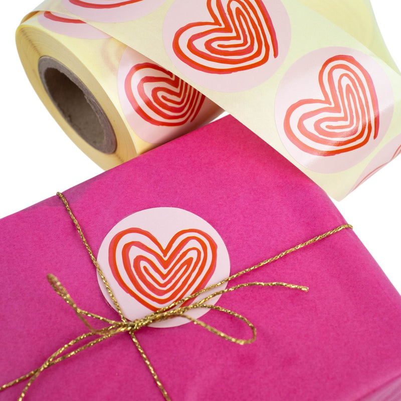 500x sticker 'Line heart' 50mm