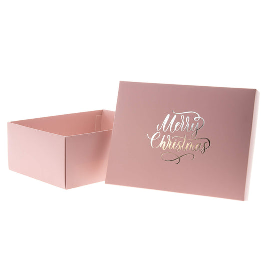 20x Kerst Geschenkdoos Roze 200x150x80mm