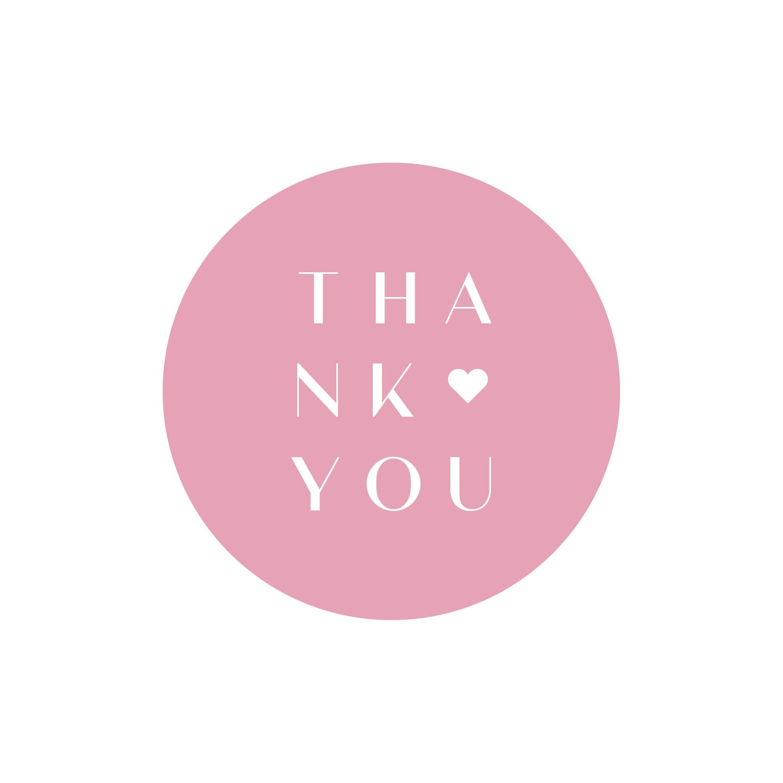 500x sticker 'Thank You' 40mm