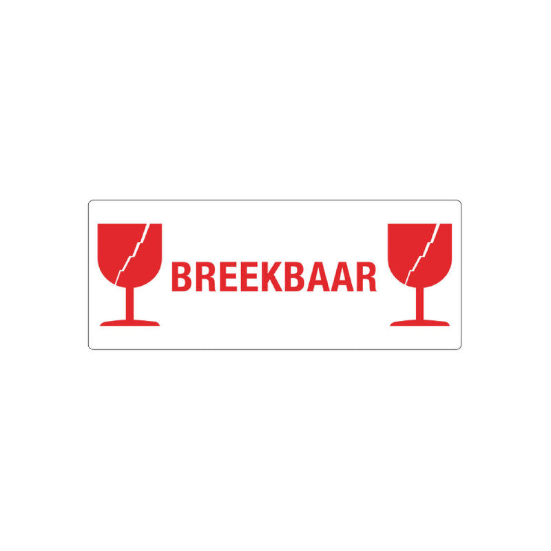 500x Etiket 'Breekbaar'