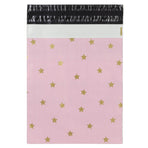 100x verzendzakken Stars Gold Medium Retoursluiting