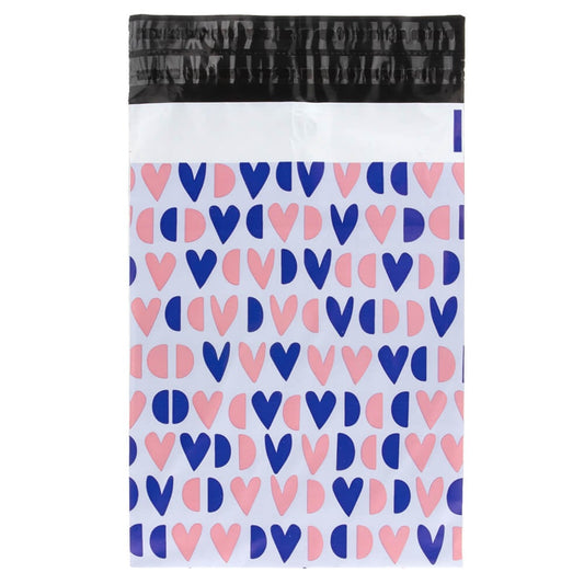 100x verzendzakken Happy Hearts Small Retoursluiting