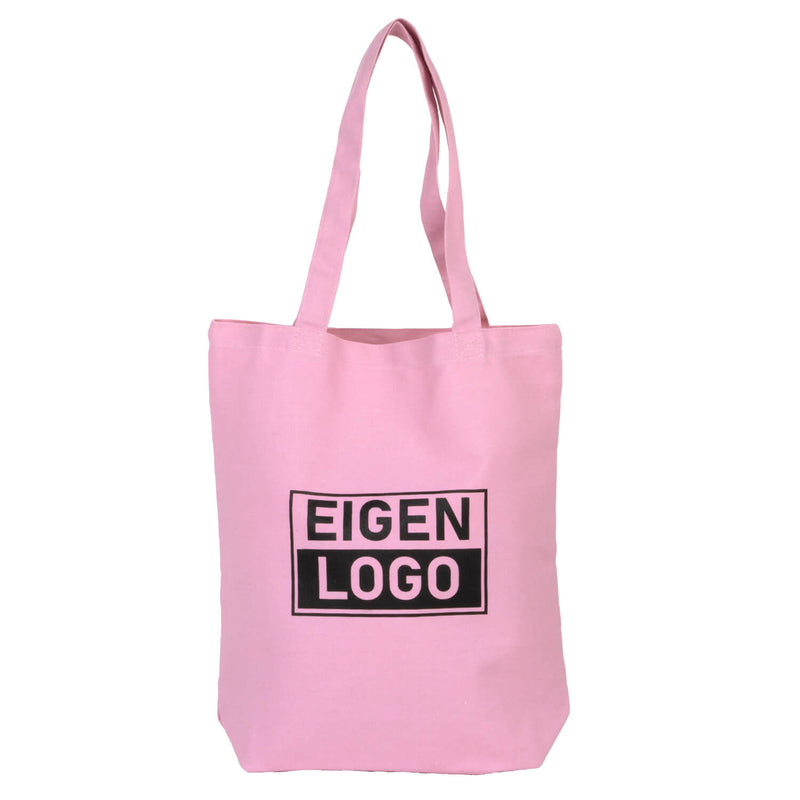 Katoenen tas bedrukken 38x42+10cm Pink Lavender