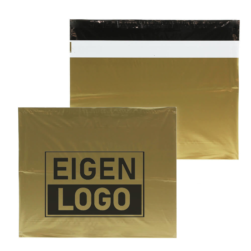 Gouden verzendzakken bedrukken Large