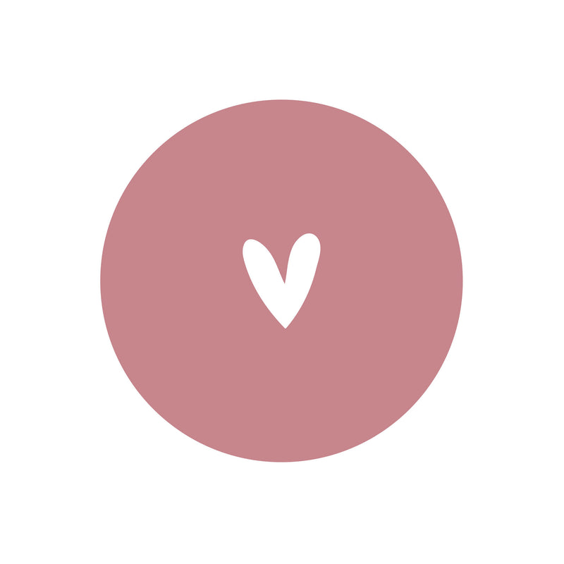 500x sticker 'Hartje' Roze 40mm