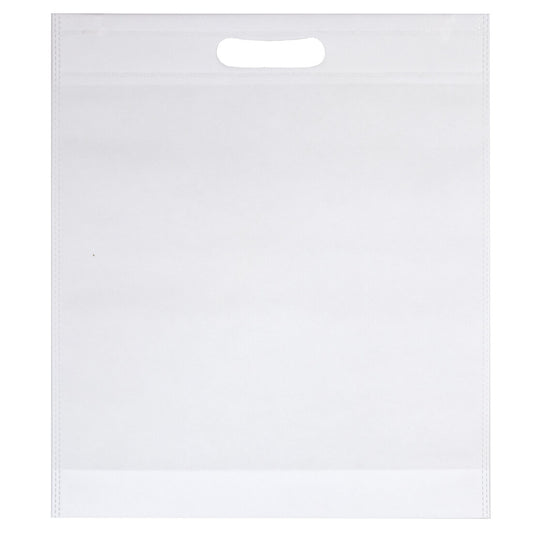 10x non woven tassen Wit - Uitgestanst handvat