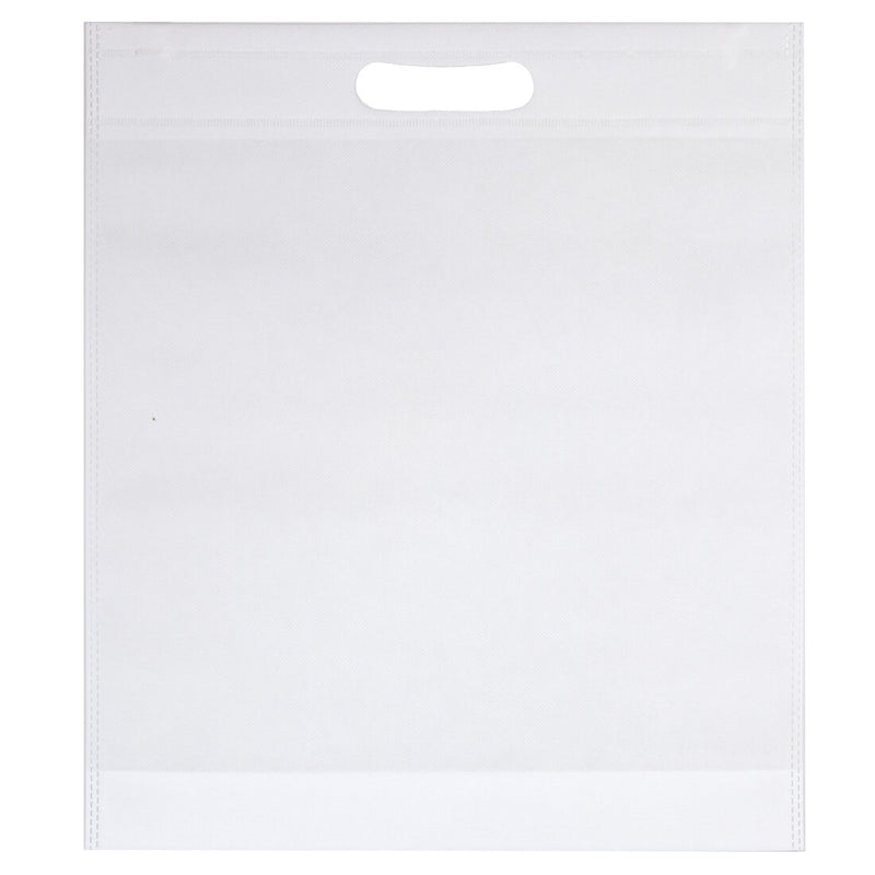 10x non woven tassen Wit - Uitgestanst handvat