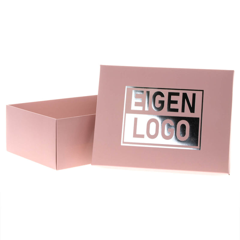 Geschenkdoos bedrukken Roze 200x150x80mm - Metallic