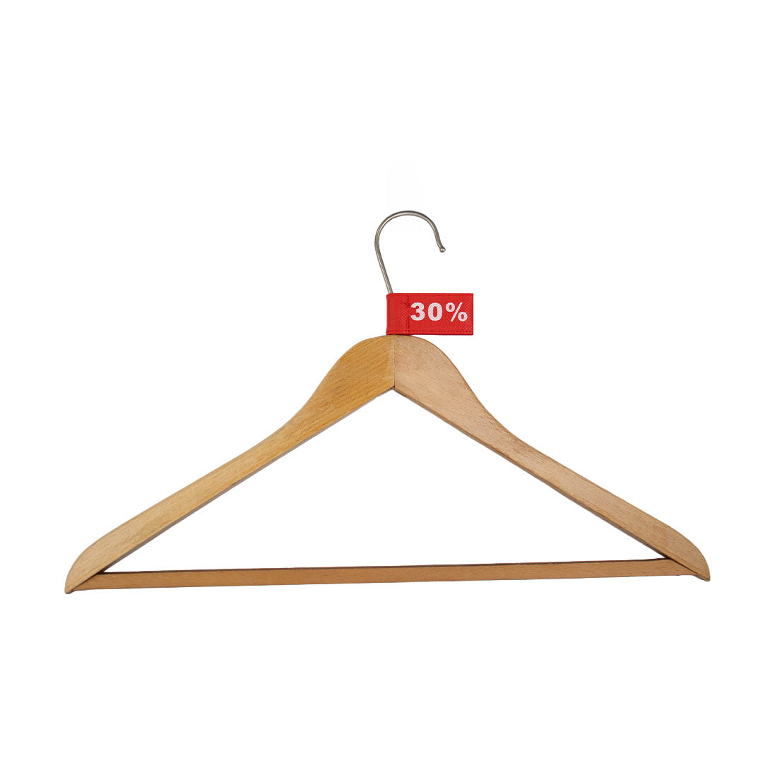 50x Kledinglabel 3x6cm - 30% rood